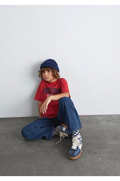 Mavi Athleisure bedrucktes rotes T-Shirt für Jungen M6610358-85905