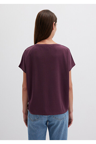 Mavi Lux Touch Tencel Tm Modal Purple Basic T-Shirt Loose Fit / Relaxed Fit 167245-70421