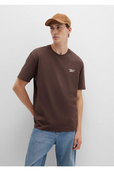 Mavi Τυπωμένο καφέ μπλουζάκι Loose Fit / Loose Fit 0612840-88067