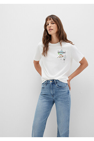 Mavi Rick and Morty Printed Ecru T-Shirt Regular Fit / Regular Cut 1613675-70057