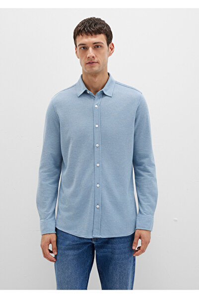 Mavi din material subțire Cămașă slim fit / Îngustă croială 0211513-80896