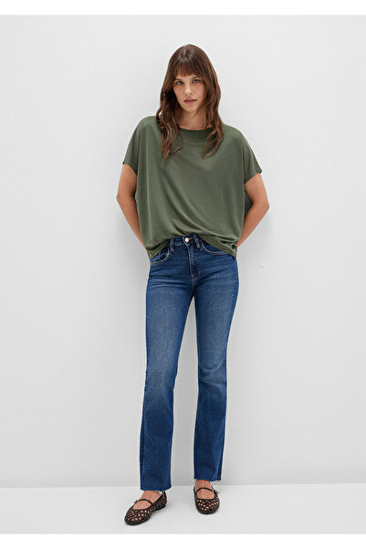 Mavi Lux Touch Tencel Tm Modal Green Basic T-Shirt Loose Fit / Loose Relaxed Fit 167245-71551