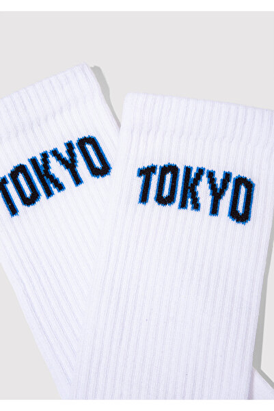 Mavi Tokyo Printed White Socks 0911967-620