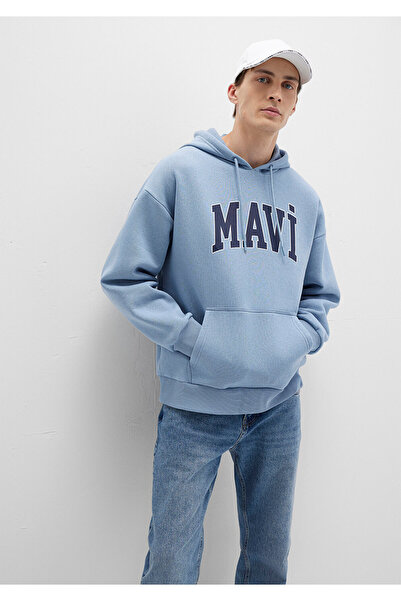 Mavi Φούτερ με κουκούλα με τυπωμένο λογότυπο 067149-86998