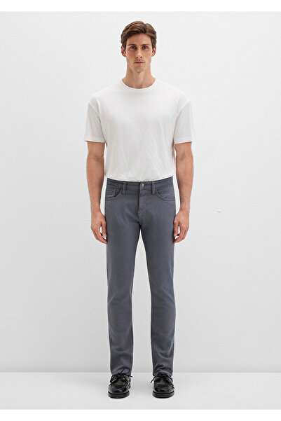 Mavi Jake Sisli Gray Gabardine Trousers 0042290683