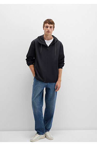 Mavi Μαύρο παλτό με κουκούλα 0110641-71379