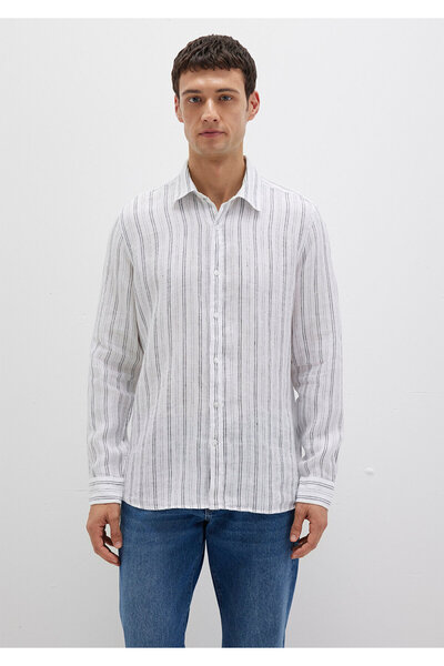 Mavi Striped White Shirt Regular Fit / Regular Cut 0211695-90914