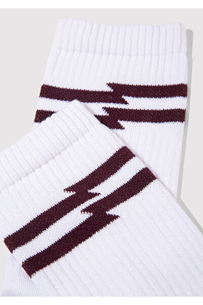 Mavi White Socks with Stripe Detail 0911583-20454