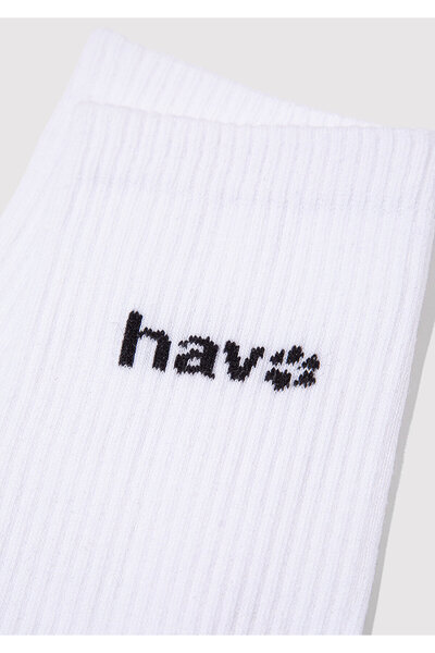 Mavi Air Printed White Socket Socks 0912075-620