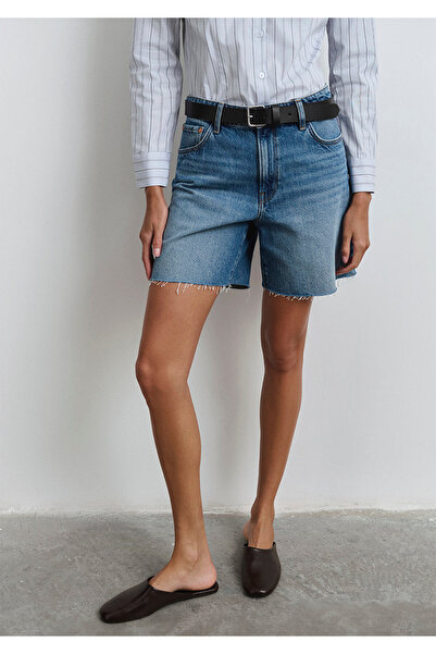 Mavi Lidia Real Blue Misty Dark Blue Jean Shorts 1410145-89744