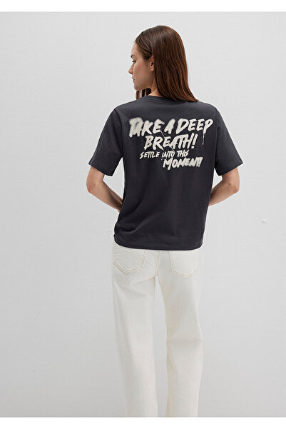 Mavi Printed Anthracite T-Shirt Regular Fit / Regular Cut 1613484-70087