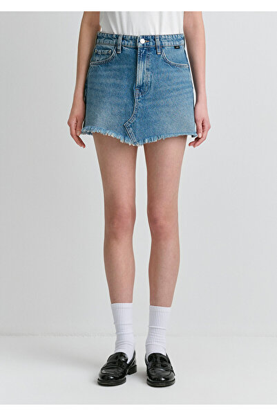 Mavi Tiera Classic Denim Misty Indigo Blue Jean Skirt 1310654-89730