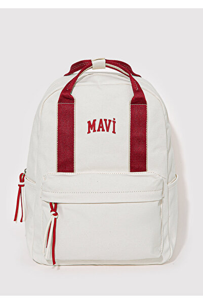 Mavi Ecru Backpack with Red Detail 1912481 -32149
