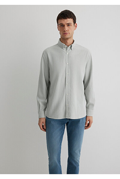 Mavi Grünes Langarmhemd für Herren M0211482-70148