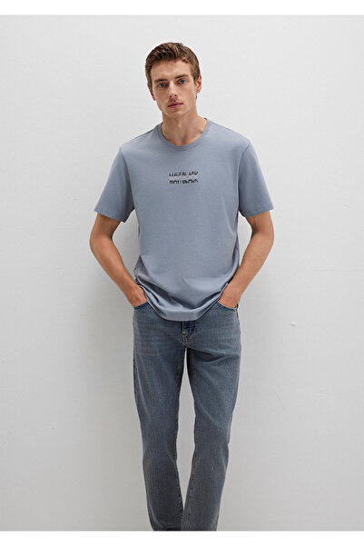 Mavi Schwarzes bedrucktes T-Shirt Regular Fit / Normaler Schnitt 0612867-86584