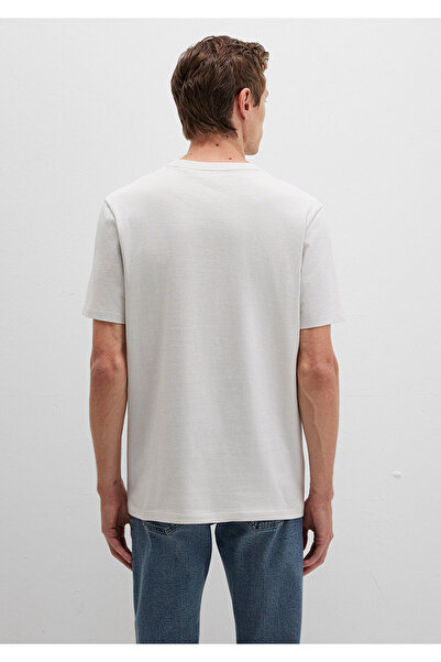 Mavi Graues T-Shirt mit Logo-Print, normale Passform, reguläre Passform 0612936-80192