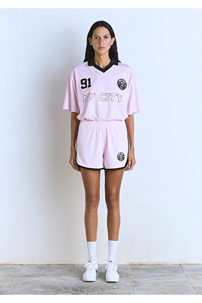 Mavi M Ροζ σορτς με εμπριμέ λεπτομέρεια 1410187-87110