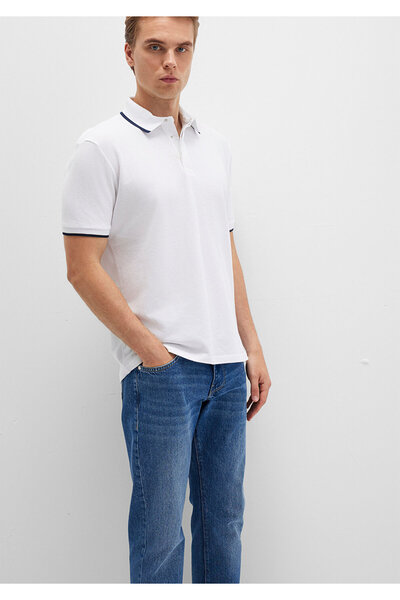 Mavi Λευκό μπλουζάκι Polo Regular Fit / Normal Cut 0612893-620