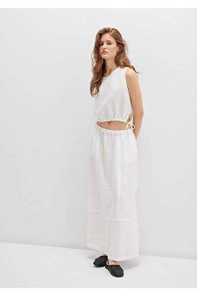 Mavi Tencel Tm Liyosel White Long Skirt 1310726-70057