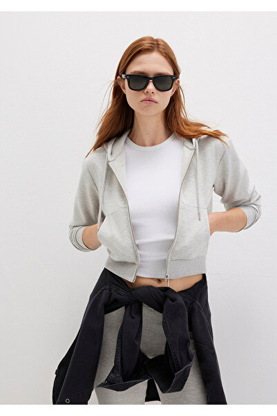 Mavi Hooded Gray Interlock Sweatshirt 1S10424-88467