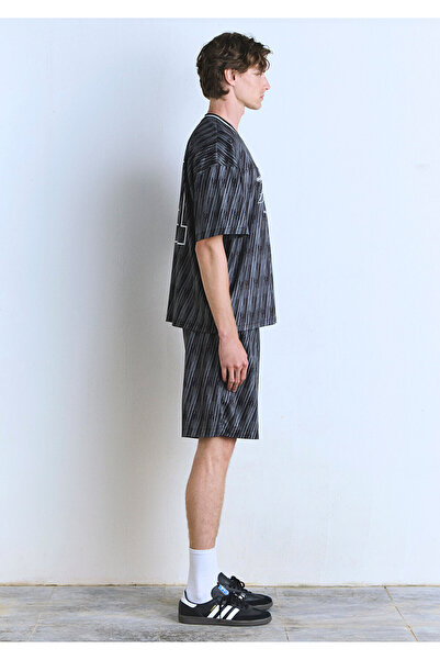 Mavi Μπλουζάκι Los Angeles με στάμπα μαύρο ζέρσεϊ Oversize / Φαρδιά κοπή 0612761-90556