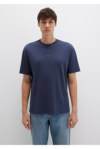 Mavi Λογότυπο Navy Blue Basic Interlock T-shirt Loose Fit / Χαλαρή Άνετη Κοπή 0613102-85315