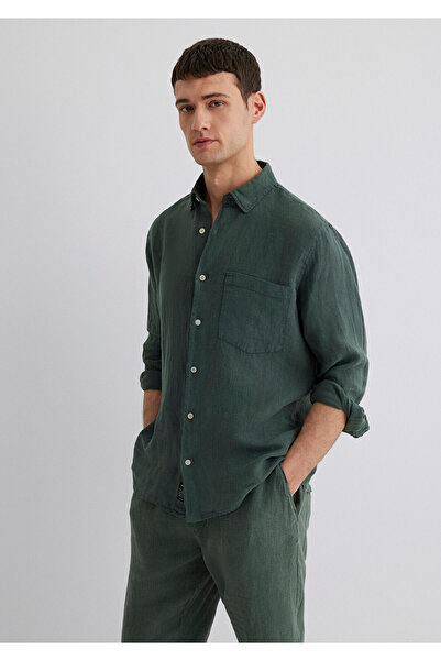Mavi Green Linen Shirt Regular Fit / Regular Cut 0211472-71598