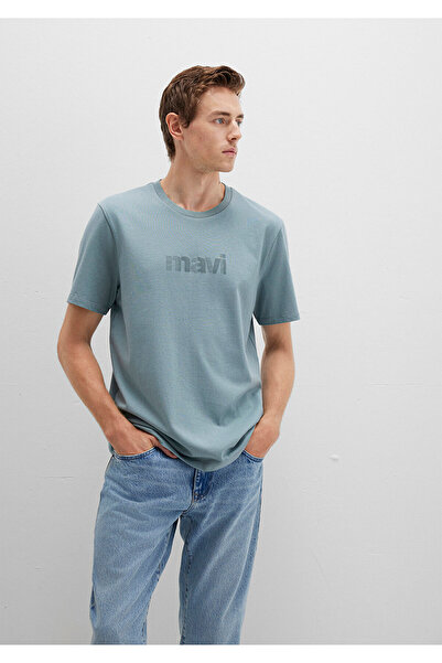 Mavi Зелена футболка з логотипом, прямий крій / нормальний крій 0612936-70118