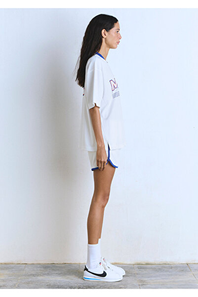 Mavi Miami 91 Printed Ecru Jersey T-Shirt Oversize / Wide Cut 1613064-70057