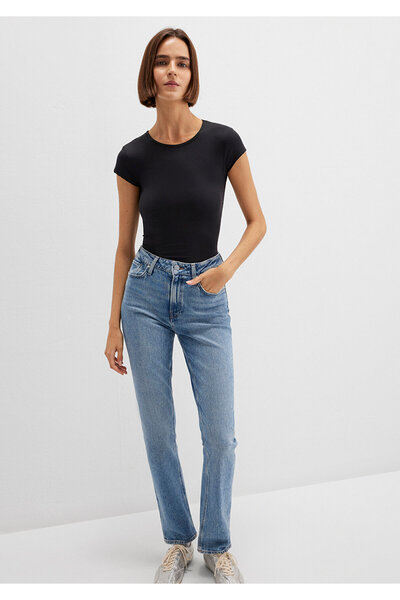 Mavi Black Polyamide T-Shirt Fitted / Fitted Cut 1613500-900