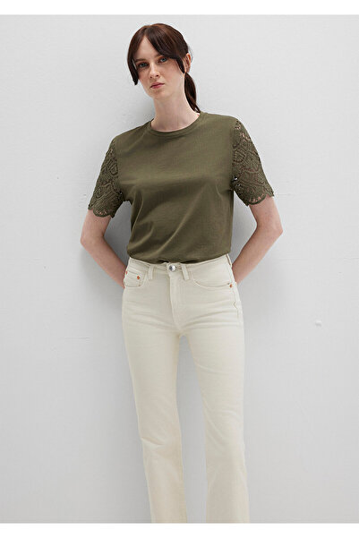 Mavi Lace Detailed Khaki T-Shirt Regular Fit / Regular Cut 1613515-71549