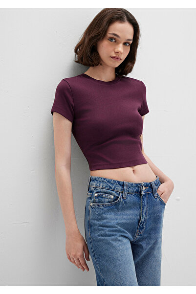 Mavi Mor Basic Crop T-Shirt Crop / Short Cut 1600814-70434