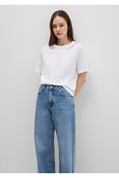 Mavi Tricou alb cu imprimeu Regular Fit / Normal Cut 1613486-620