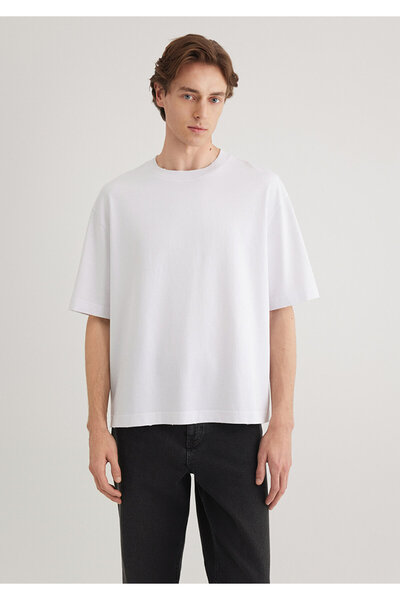 Mavi Weißes Basic-T-Shirt – Boxy Fit 0612489 -620