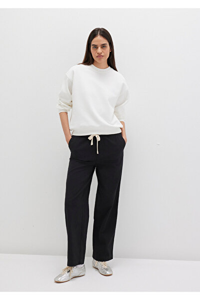 Mavi Black Trousers with Lace-Up Waist 1010945 -900