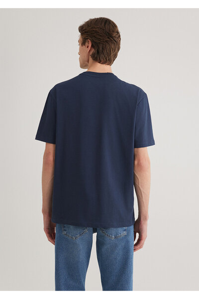 Mavi Nyomtatott sötétkék póló, laza szabású / laza, laza szabású 0612468 -70490