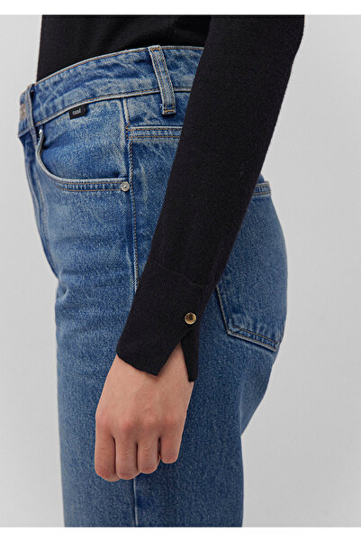 Mavi Pulover negru cu guler rotund Slim Fit / Slim Fit 1710510 -900