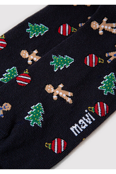 Mavi Marineblaue Socken mit Neujahrsmotiv 0911662-70500