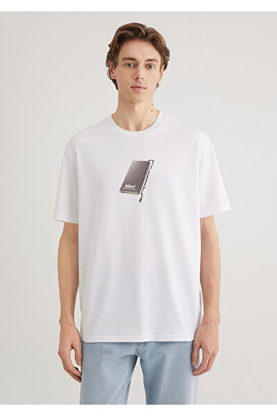 Mavi Λευκό εμπριμέ φαρδύ μπλουζάκι - 0612483 -620