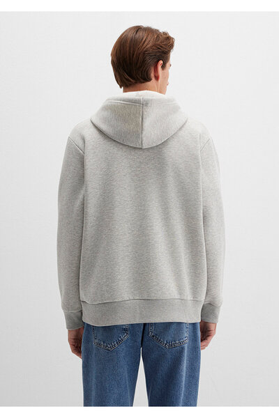 Mavi Γκρι φούτερ με κουκούλα με λογότυπο 0611715 -80196