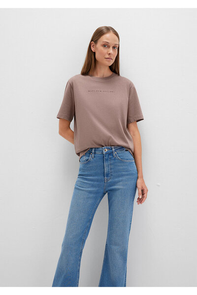 Mavi Τυπωμένο καφέ T-Shirt Regular Fit 1613147 -70383