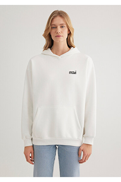 Mavi Φούτερ εκρού με κουκούλα με λογότυπο 1S10243-70057