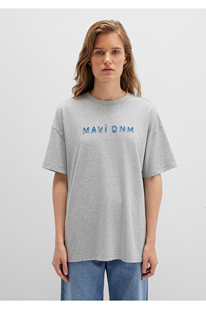 Mavi Τυπωμένο γκρι μπλουζάκι Loose Fit / Loose Relaxed Fit 1613146 -83096