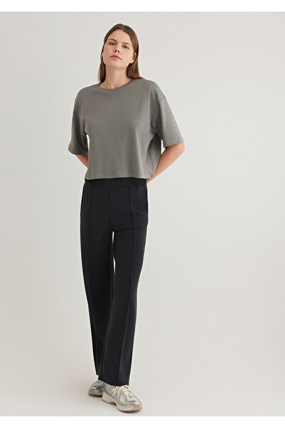 Mavi Sportovní luxusní šedé tričko volného střihu / volného uvolněného střihu 1613035 -85316