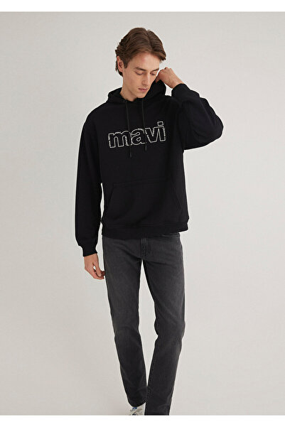 Mavi Černá mikina s potištěným logem - 0S10196-900