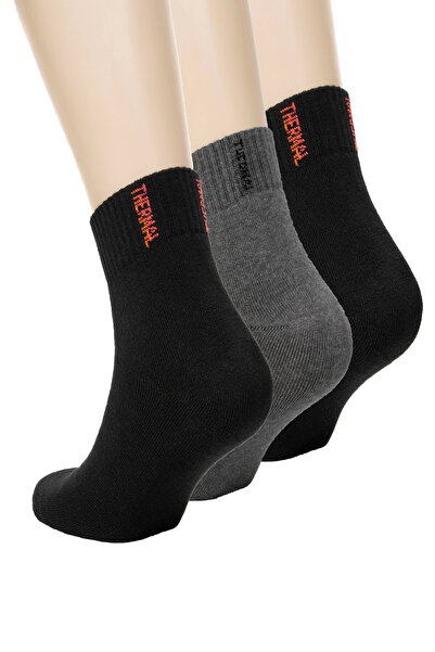 KonForYou Unisex Pamuklu Termal Soket Çorap 3’lü Kışlık Kalın Tam Havlulu Çorap