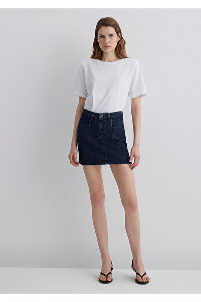 Mavi Shera Gold Premium Dark Blue Jean Skirt 1310650 -89226