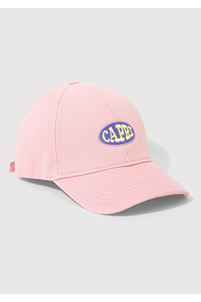 Mavi Capri Nakışlı Pembe Şapka 1913313-17865