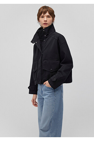 Mavi Μπλε Γυναικείο Μπουφάν με Γιακά - Ανθρακί 1110254 -70087