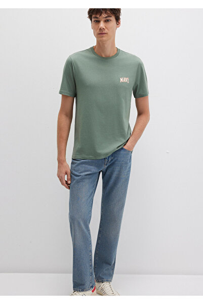 Mavi Zielony T-shirt z nadrukiem z logo Regular Fit / Regular Fit0611714-71483